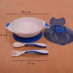 ML Blue Baby Feeding Suction Bowl with Fork & Spoon 10+m BCP1001B