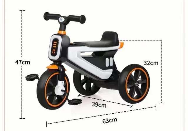 Best-selling Bue Children's Trolley with Music Lights 2-5 years Old Children's Tricycle BCP1057B