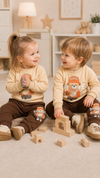 Bear Design Baby Hoodie & Trouser Set - Soft Fleece Stuff, Machine Washable - Perfect for Winter, Perfect for Outdoor TS6419K