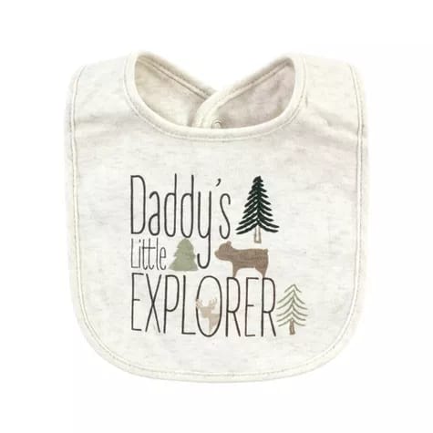 HB Drooler Bib, 5-Pack, Daddy's Little Explorer, Pack of 5 BB2025B