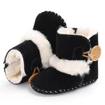 Black Cute Comfortable Baby Warm Shoes SH7149A