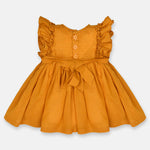 JF Mustard Frock with 2 hairbands FD6016