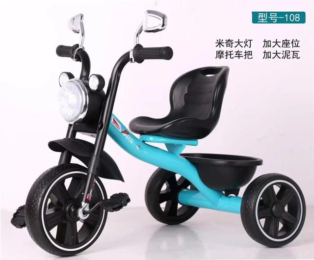 Sky Blue Unique Style kids Tricycle Bike Tricycles for kids with back Basket BCP1036C