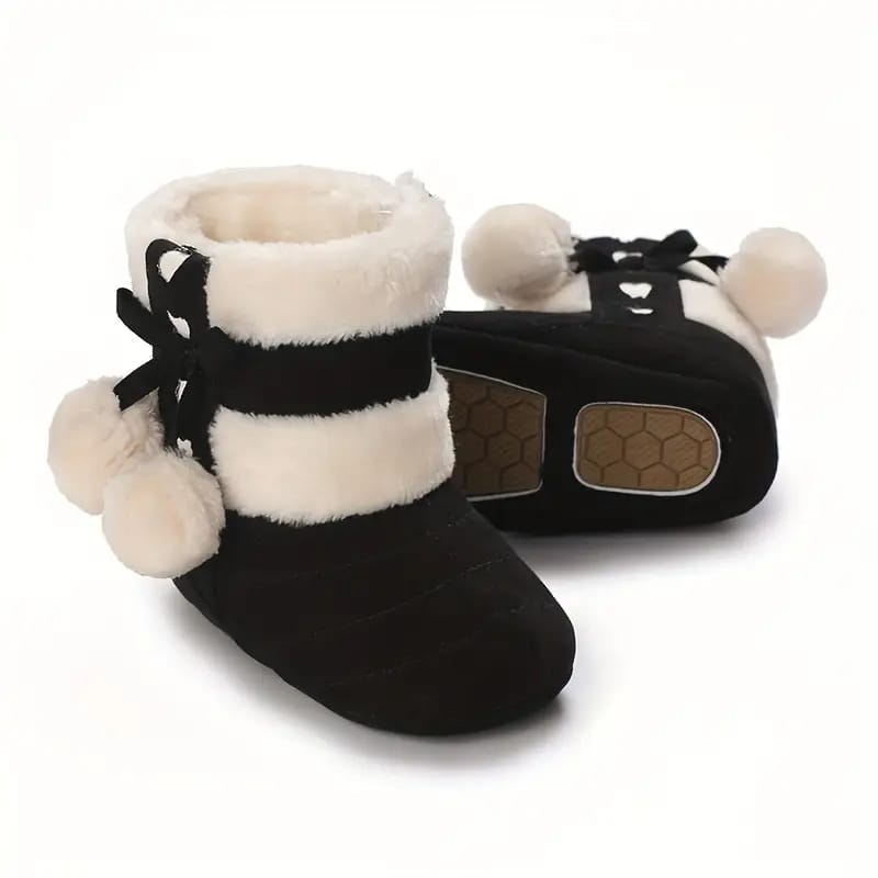 Black Cute Comfortable Baby Warm Shoes SH7132G