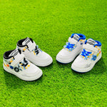 TYY White with Black Laces High Ankle Shoes SH7033A