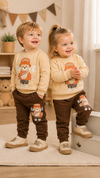 Bear Design Baby Hoodie & Trouser Set - Soft Fleece Stuff, Machine Washable - Perfect for Winter, Perfect for Outdoor TS6419K