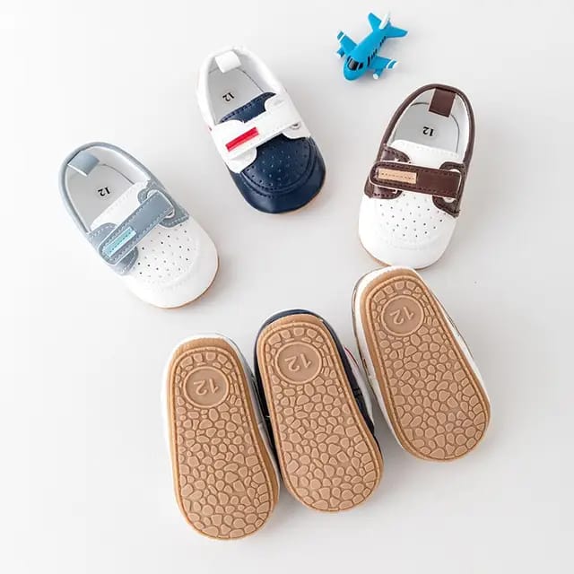 Brown & White High Quality Infant Walking Shoes SH7116B