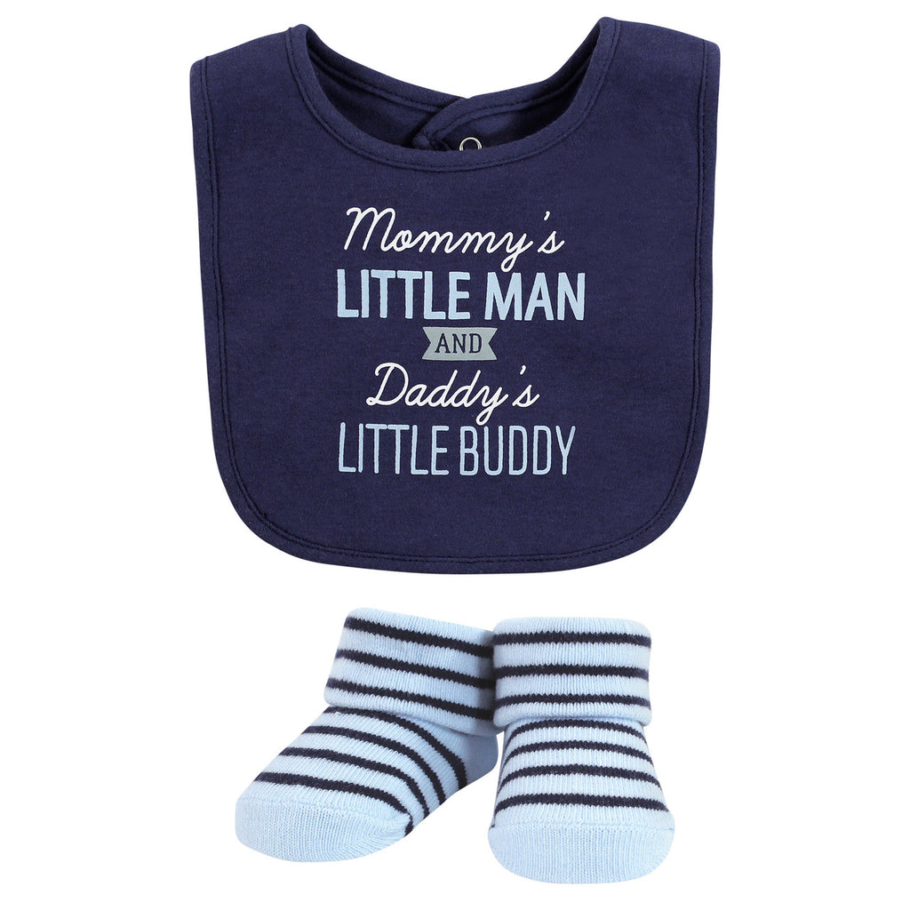 HB 5 Pieces Bibs & Socks Set, Newest Family Member BB2019E