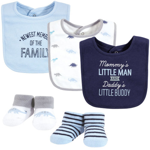 HB 5 Pieces Bibs & Socks Set, Newest Family Member BB2019E