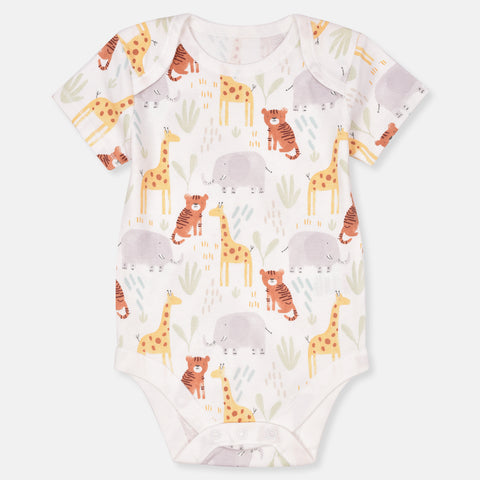 JF White Animal Printed Romper (Tag-cut) BS6118B