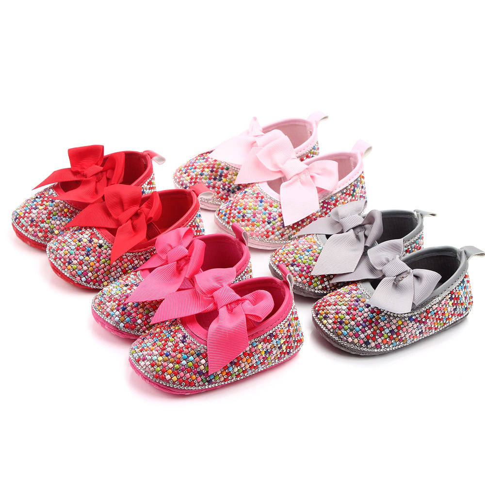 Gray Multi Color Soft Sole Baby Girl Booties BTS9099A