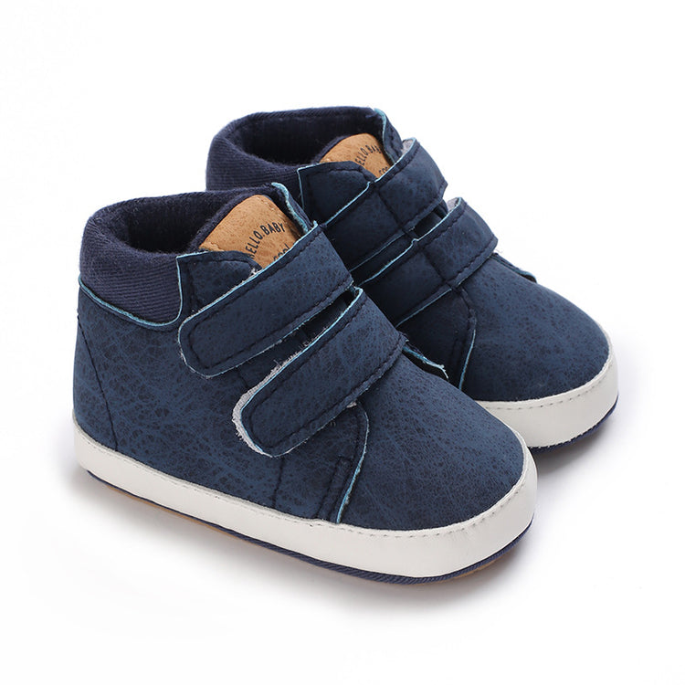 Navy Textured High Ankle Shoes SH7067C