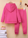 Rose Red Unicorn Graphic Winter Hoodie & Pants 2 Pc Set TS6032B