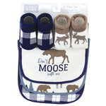 HB 5 Pieces Bibs & Socks Set, Don't Moose with Me BB2009D