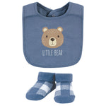 HB 5 Pieces Cotton Bibs and Socks Set, Little Bear BB2006D