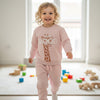 JF 2 PC Baby Pink Happy Mood Autumn & Winter Terry Fabric Track Suit, Sweatshirt and Trouser Set TS6418B