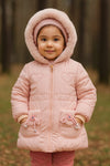 Girls T. Pink Warm Inner Furr Hoodied Puffer Jacket HJ6205
