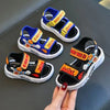 Summer Black New Fashionable Boys' Breathable Open-Toe Sandals, Lightweight and Comfortable, Anti-slip Sandals Suitable for Indoor, Outdoor, Beach, Four Seasons Sandals SDL7552A