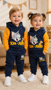 Tom and Jerry Design Baby Hoodie & Trouser Set - Soft Fleece Stuff, Machine Washable - Perfect for Winter, Perfect for Outdoor TS6419B