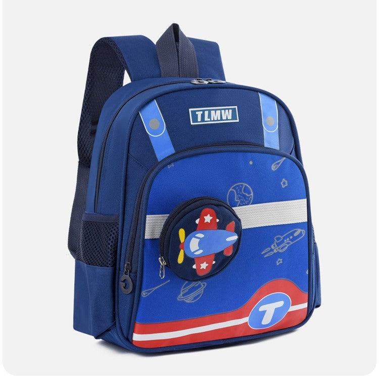 Navy Blue Waterproof Backpack, School Bags for Boys and Girls Aged 3-6, 1-2 Grade Student Bags BG5543E