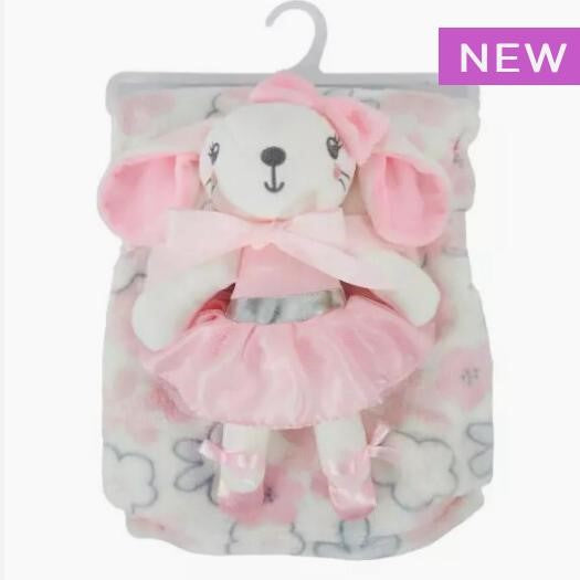 DD Hooded Toy Face Plush Blanket TB6518A