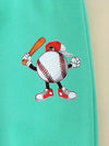 Casual Cartoon Baseball Graphic Kids Sweatshirt and Sweatpants Set - Polyester and Elastane Blend, Slight Stretch Knit Fabric, Perfect for Spring/Fall TS6099