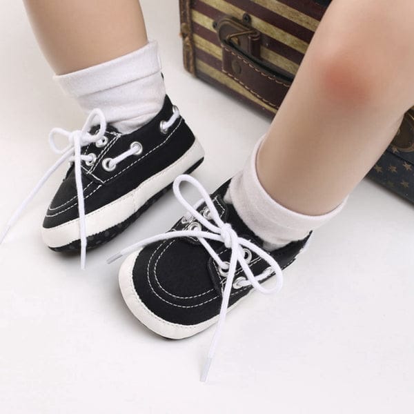 Black Baby Casual Lace Up Booties BTS9109A