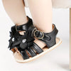 Black Flowers Soft Sole Sandals SDL7542C
