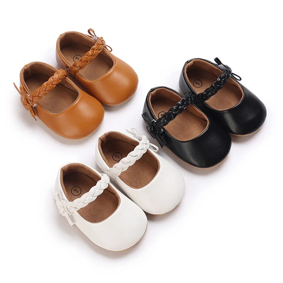 Baby Girls White Classic Bowknot Shoes SH7099B