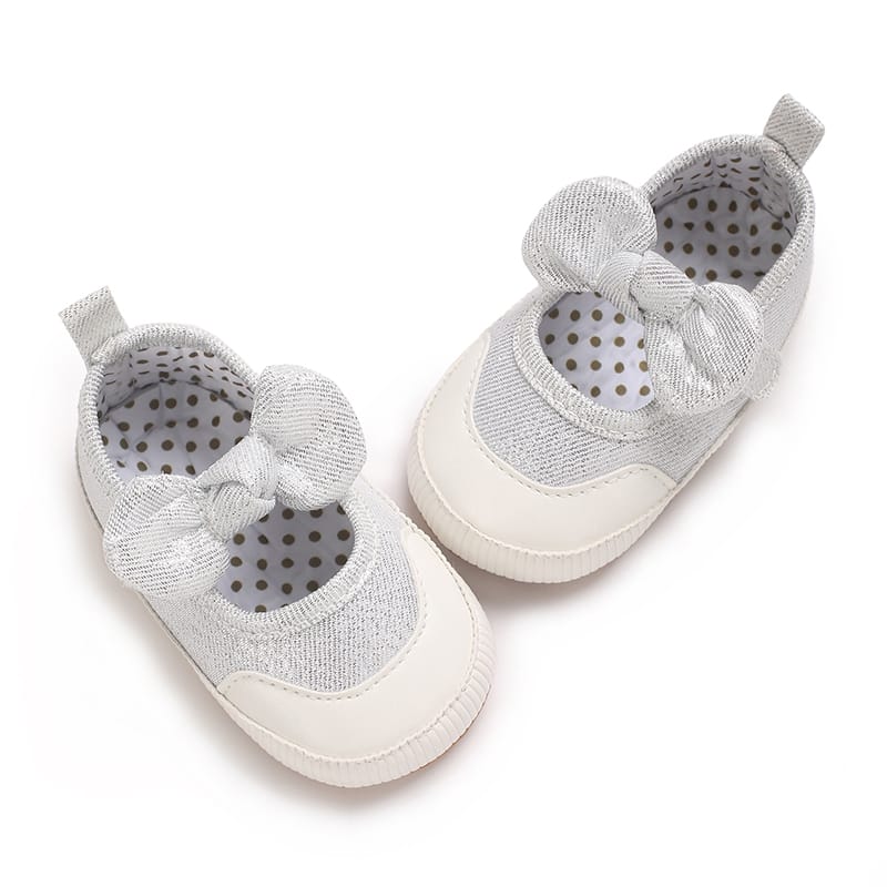 White Toddler Baby Girls Bowknot Princess Soft Sole Anti Slip Walking Booties BTS9106A