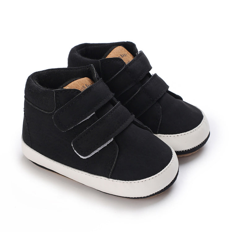 Balck Textured High Ankle Shoes SH7067A