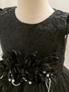 Baby's Elegant Flower Applique Tulle Princess Dress, Puff Sleeve Lace Gown, Toddler Girl's Clothing For Formal Occasion/Birthday Party/Photography/Banquet FD6125H