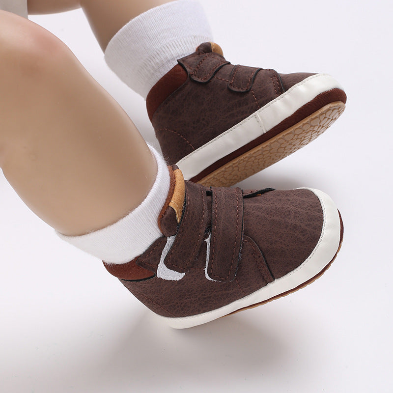 Brown Textured High Ankle Shoes SH7067B