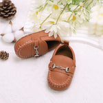 Casual Slip-on Low Top Loafer Brown Booties for Baby Boys BTS9103B