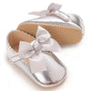 Silver Bow Soft Sole Booties BTS9115A