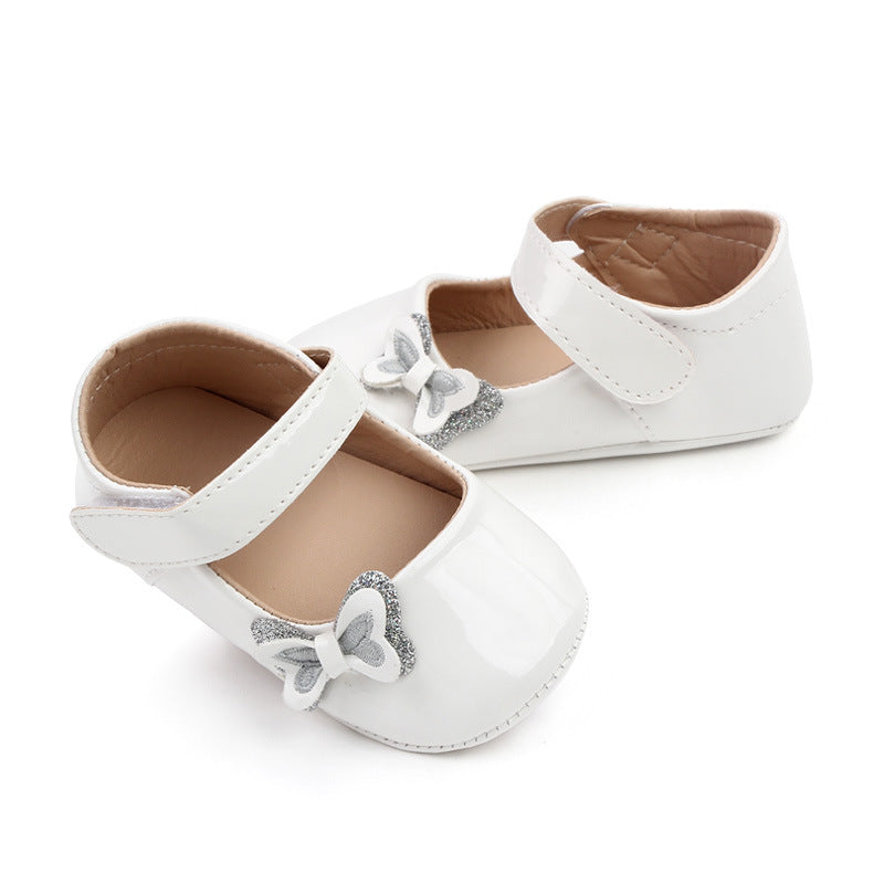 White Baby Girls PU Princess Soft Baby First Walker Shoes SH7112A