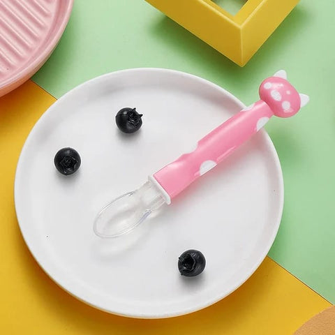 Pink Color Babay Soft Silicone Spoon FS111C