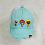 Children's Fashion White & Sea Green Cap CP5035A