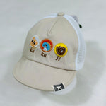 Children's Fashion White & Cream Color Cap CP5035E