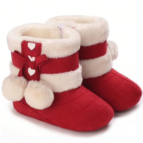 Red Cute Comfortable Baby Warm Shoes SH7132H