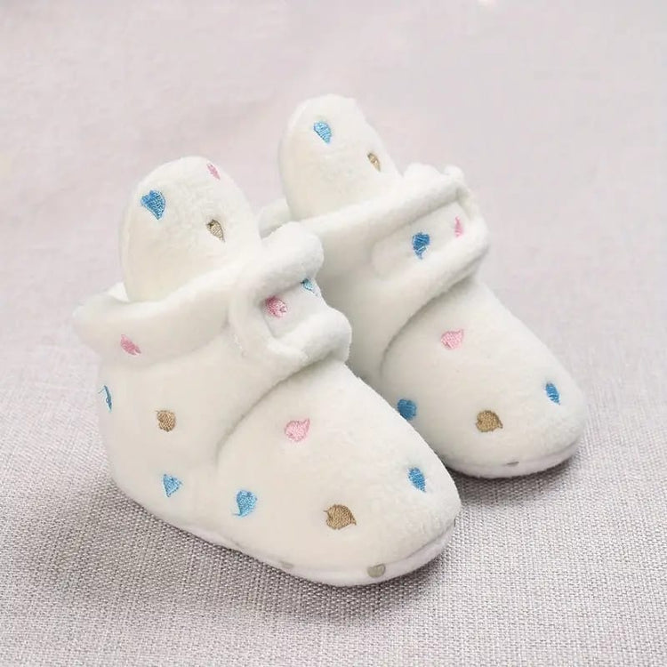 White Baby Fleece Warm Winter Shoes SH7132D