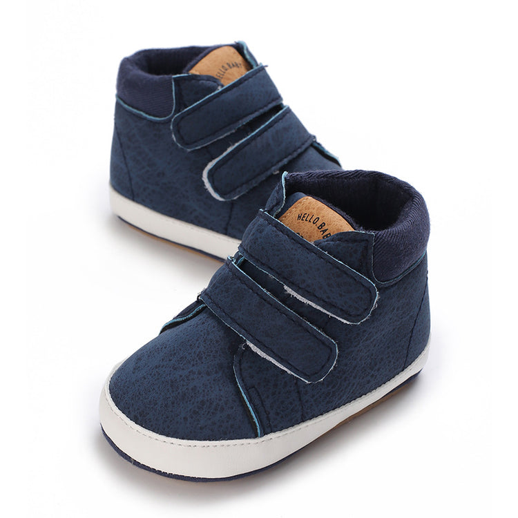 Navy Textured High Ankle Shoes SH7067C