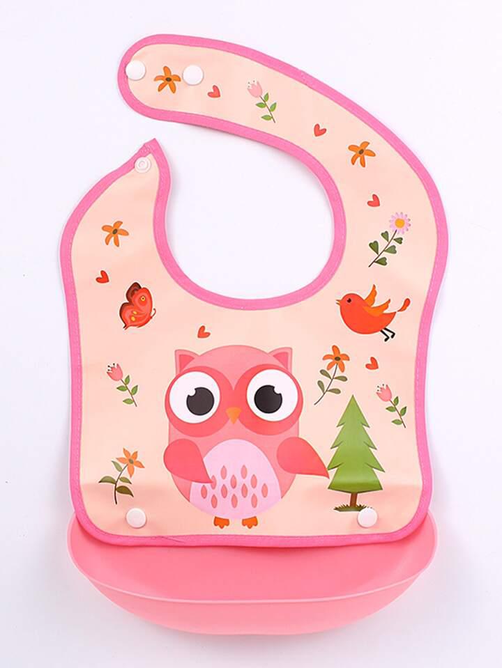 Pink Bib Owl with Tray BB2001D