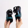 Children's Black Lightweight Breathable Sandals - Non-Slip PVC Sole with Hook & Loop Closure, Low-Top Open-Toe Casual Suitable for Spring Summer Sandals SDL7570B