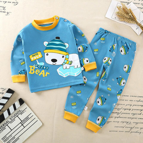 Silver Blue North Pole Shirt & Trouser 2 Pc Set NS6048E