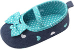 Green Polka Dots Bow Soft Sole Booties BTS9003B