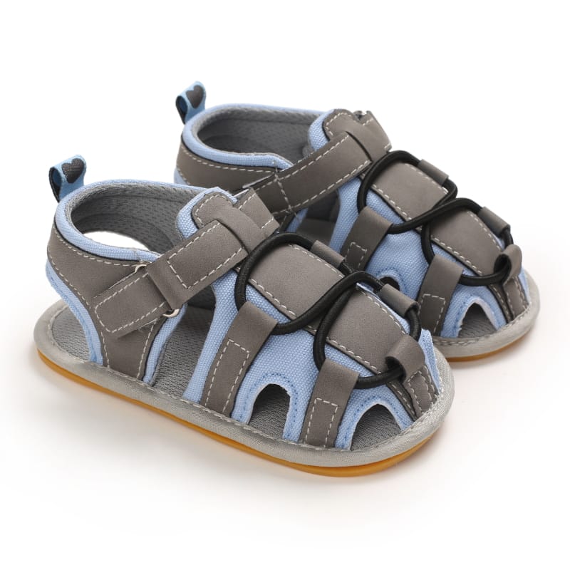 Gray & Blue Sandals SDL7508B