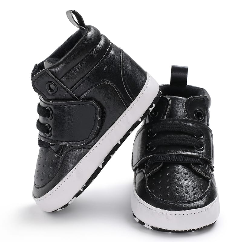 Black Baby Fashion High Booties BTS9108B