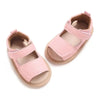Pink Baby PU Soft Sole Non-Slip Solid Color Walking Sandals SDL7540A