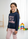 JF 2 PC Magic Like a Unicorn Autumn & Winter Terry Fabric Track Suit, Sweatshirt and Trouser Set TS648C